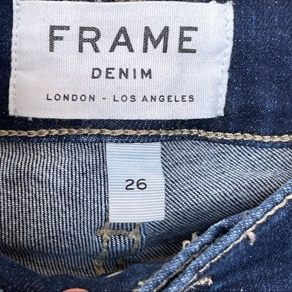 Frame Le Skinny De Jeanne Crop Jeans Bonn Wash Size 26 - Picture 7 of 9
